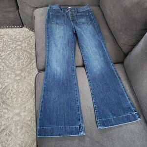 LC Lauren Conrad Blue Flare Wide Leg Jeans
